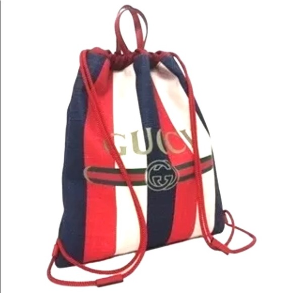 Gucci #473872 Web Stripe Print Backpack/Tote main image 5